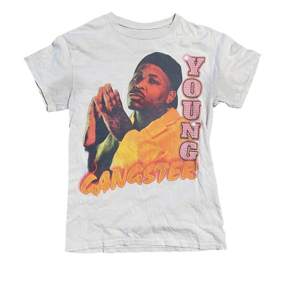 YG Other - YG‎ Young Gangster T Shirt Small 100% Cotton Graphic Print Short Sleeve Tee